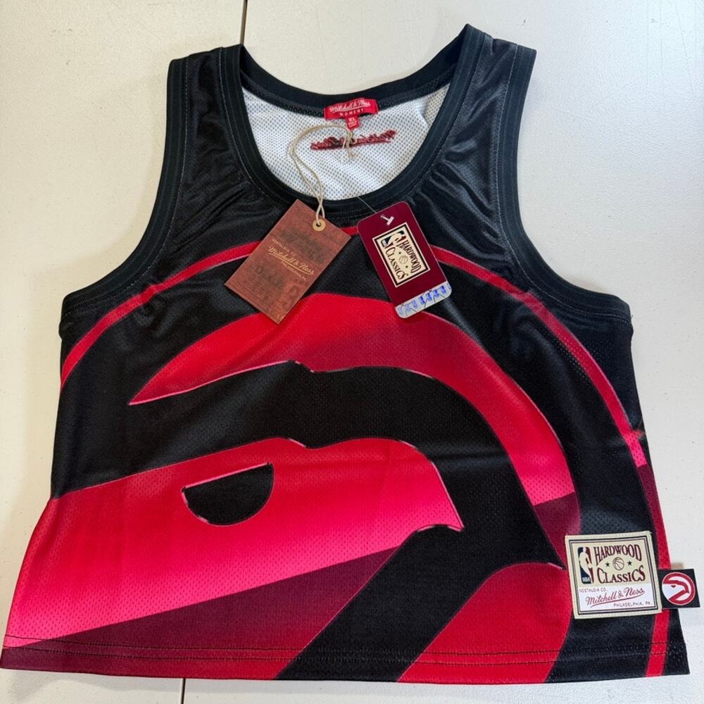 Atlanta Hawks Mitchell & Ness NBA Women's Big Face Crop Tank XL NWT
